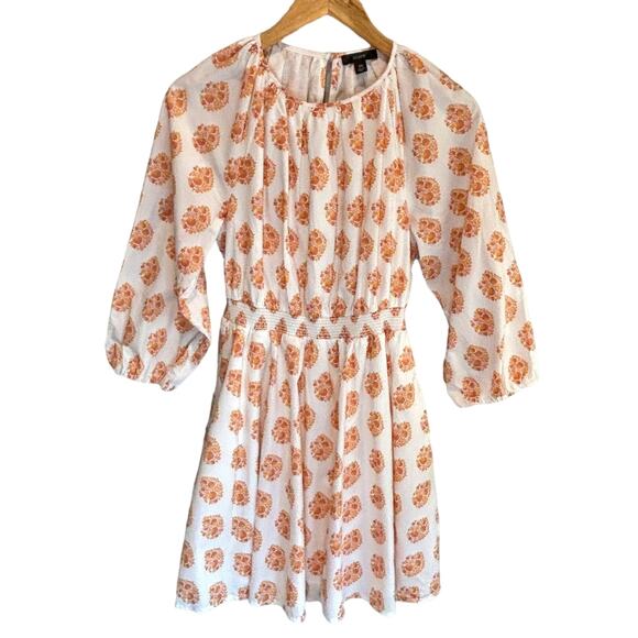 J. Crew Smocked-Waist Mini Dress in Gathered Floral Block Print - size XS - Picture 2 of 7
